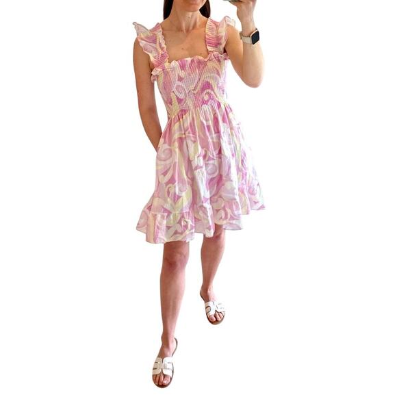 Hill House Pink and Yellow Mini Dress - Picture 2 of 15